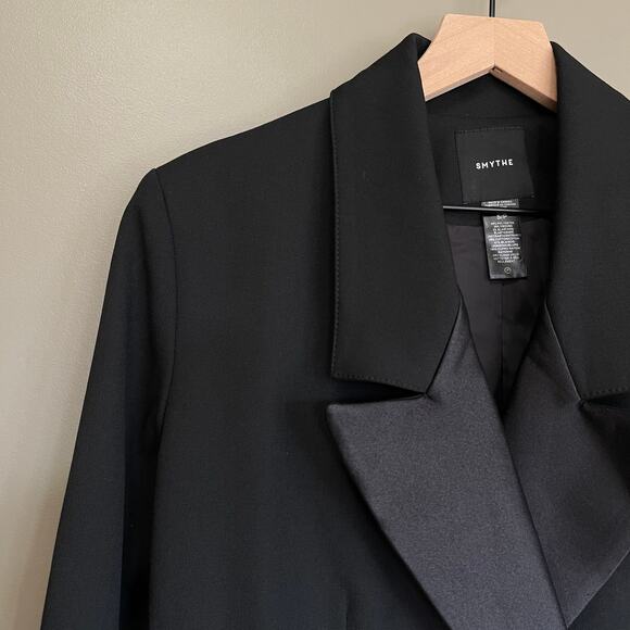 Smythe Oversized Double-Breasted Tux Blazer Black Size Small Oversized Chic Sexy - Picture 5 of 15